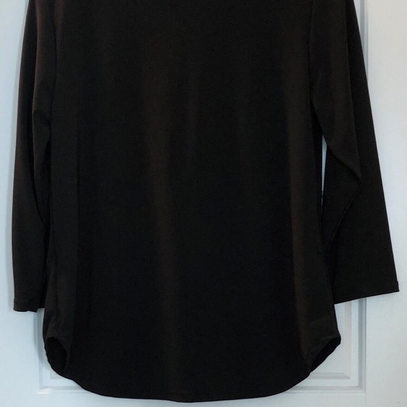 Women's cb Established 1962 Black/Tan Keyhole 3/4 Sleeve Top Size PL - Picture 7 of 7